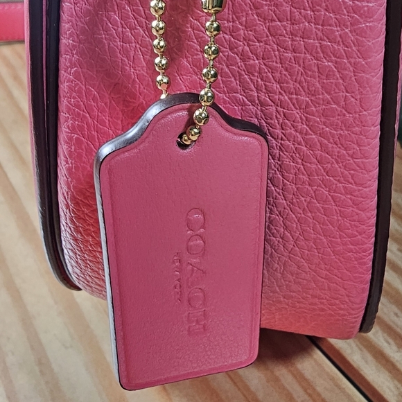 Coach Leather Purse George Saddle Bag Pretty in Pink Coach C3241 ~ NWT - Picture 6 of 16